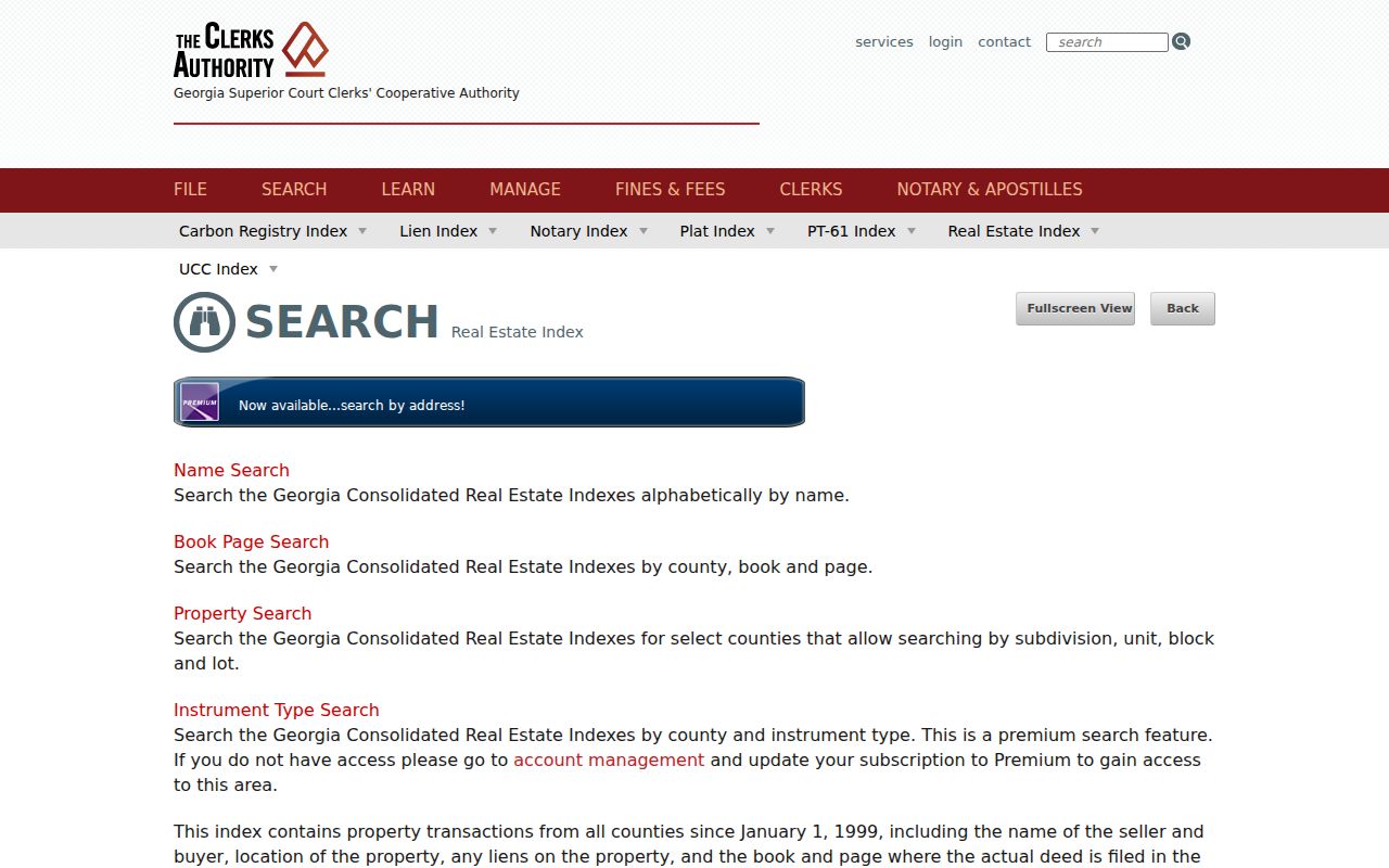 GSCCCA Hall County real estate grantor and grantee search