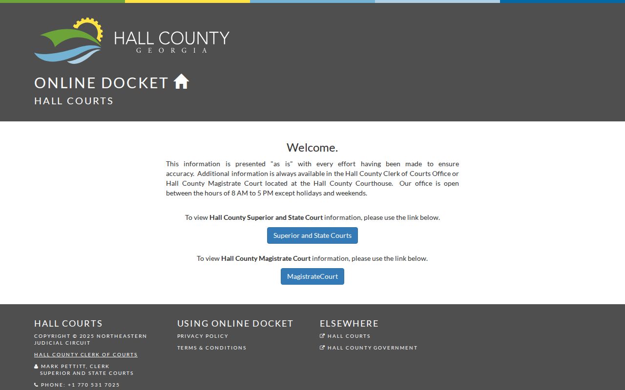 Gainesville resident lookup Hall Online Docket gateway